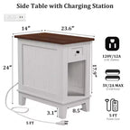 Tavolino da caffè con cassetto singolo e contenitore - Tavolino laterale da divano, struttura in MDF