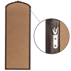 Specchio a figura intera incorniciato in legno massello ad arco da 28 pollici L x 67 pollici A color Carbone