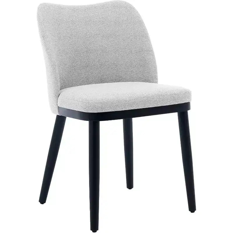 Set di 2 sedie da pranzo imbottite con gambe in legno – Lino o Velluto, seduta e schienale imbottiti