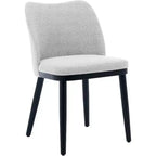 Set di 2 sedie da pranzo imbottite con gambe in legno – Lino o Velluto, seduta e schienale imbottiti