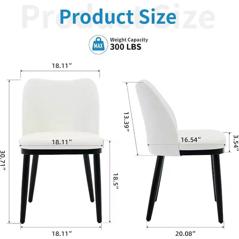 Set di 2 sedie da pranzo imbottite con gambe in legno – Lino o Velluto, seduta e schienale imbottiti