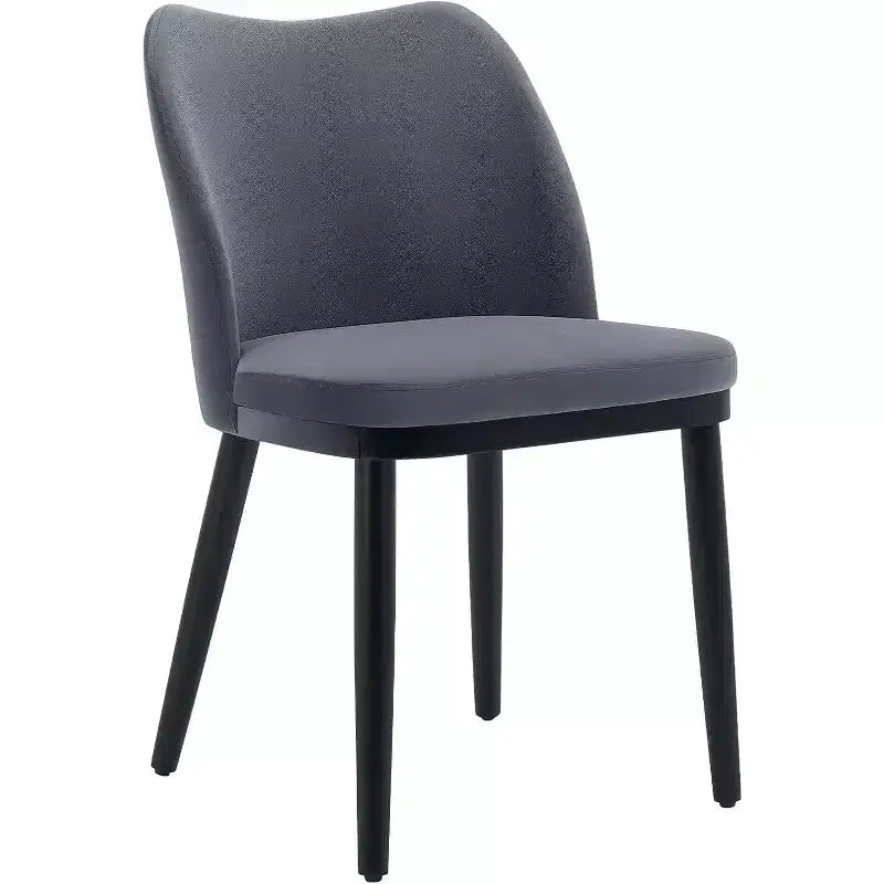 Set di 2 sedie da pranzo imbottite con gambe in legno – Lino o Velluto, seduta e schienale imbottiti