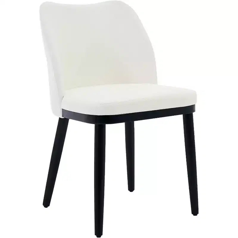 Set di 2 sedie da pranzo imbottite con gambe in legno – Lino o Velluto, seduta e schienale imbottiti