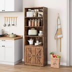 Libreria con ante e 6 ripiani, 180 cm