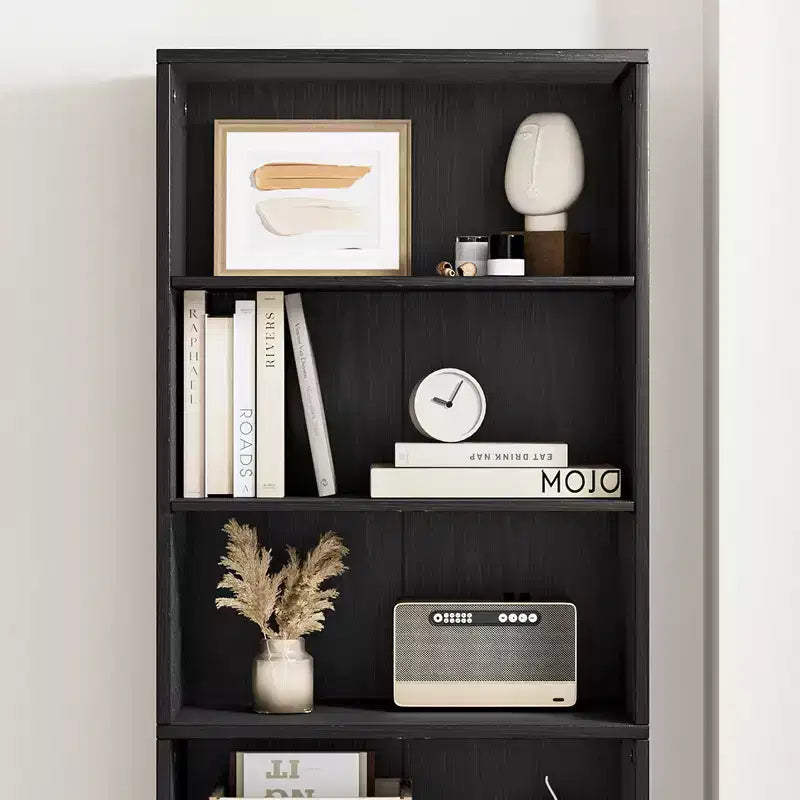 Libreria con ante e 6 ripiani, 180 cm
