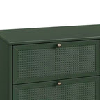 Comodino a 6 cassetti con inserti in canna pressata