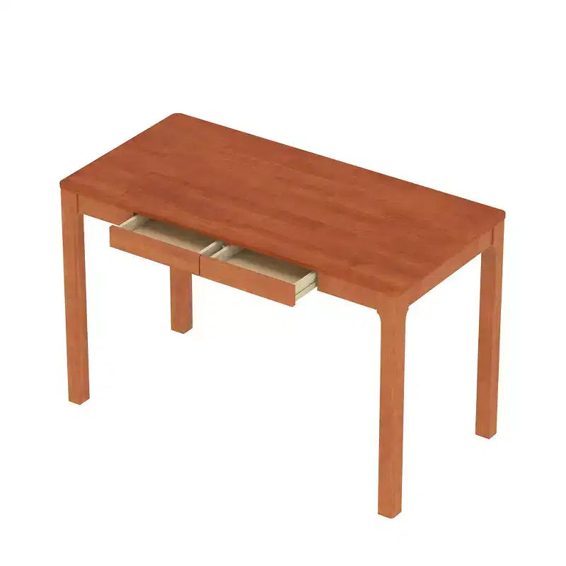 Tavolo da pranzo in legno naturale con 2 cassetti contenitore