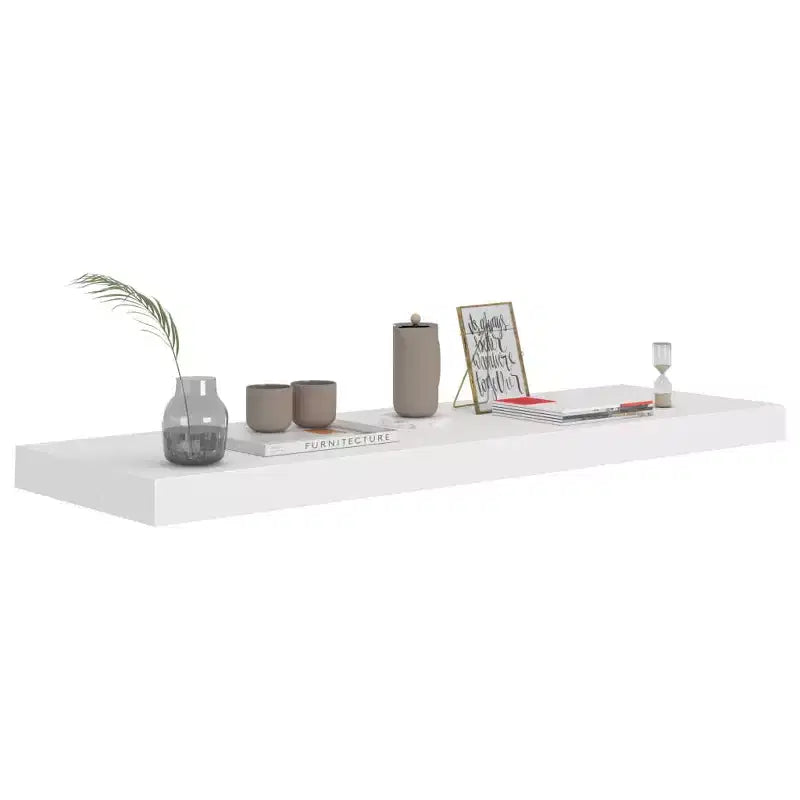 Mensole a Muro Flottanti – MDF Bianco, 80 x 23.5 x 3.8 cm