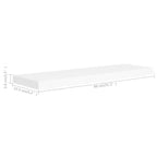 Mensole a Muro Flottanti – MDF Bianco, 80 x 23.5 x 3.8 cm