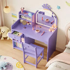 Set da toeletta per bambini con specchio illuminato e contenitore