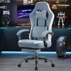 Sedia da gaming con supporto lombare, altezza regolabile, braccioli, poggiatesta e ruote girevoli a 360°