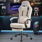Sedia da gaming con supporto lombare, altezza regolabile, braccioli, poggiatesta e ruote girevoli a 360°