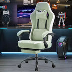 Sedia da gaming con supporto lombare, altezza regolabile, braccioli, poggiatesta e ruote girevoli a 360°