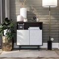 GDFStudio Zane 27.7'' Modern Storage Cabinet with 2 Doors and 1 Open Shelf