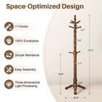 Appendiabiti da terra in legno da 188 cm con 11 ganci
