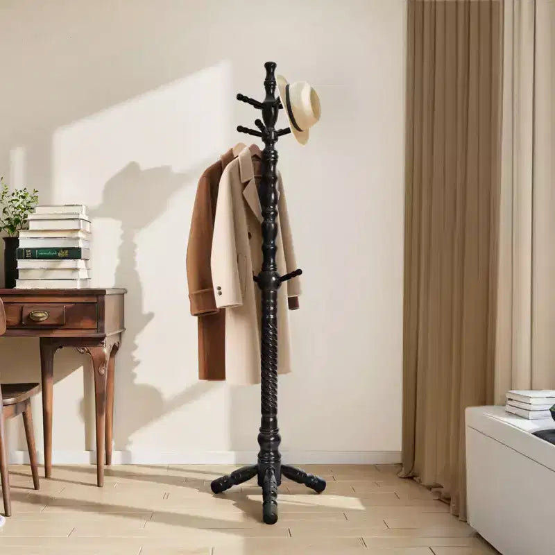 Appendiabiti da terra in legno da 188 cm con 11 ganci