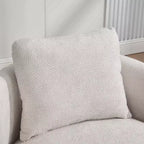 Poltrona rotonda girevole a barilotto da 30 pollici con cuscino – Poltrona in ciniglia imbottita per soggiorno, camera da letto o balcone