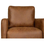 Poltrona Girevole con Cuscino Schienale – Rivestimento Boucle, Sedia Lounge a Basso Profilo
