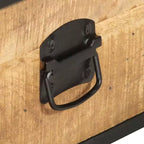 Tavolino da Salotto 70x50x33 cm in Legno Massello di Mango con Contenitore