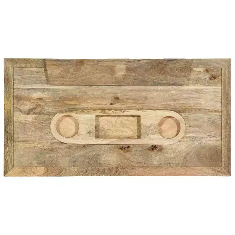 Tavolino da caffè in legno massello di mango con design a cassetta, 100 x 52 x 45 cm