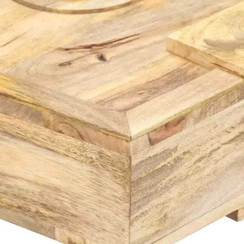 Tavolino da caffè in legno massello di mango con design a cassetta, 100 x 52 x 45 cm