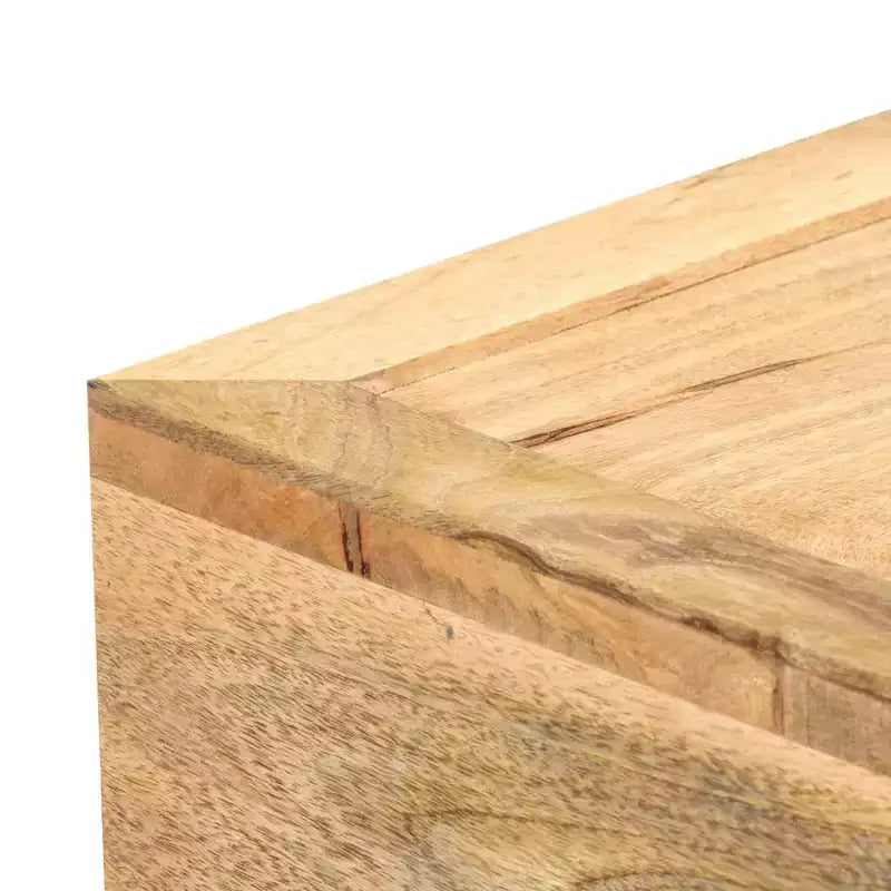 Tavolino da caffè in legno massello di mango con design a cassetta, 100 x 52 x 45 cm