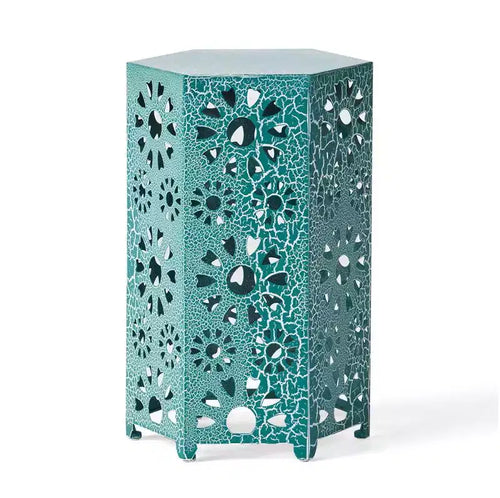 Iron ELIANA 14-Inch Side Table - Teal As Shown